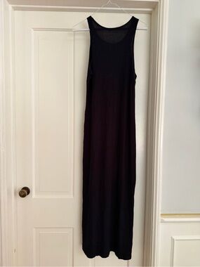 Reformation Black Ribbed Tank Maxi Dress